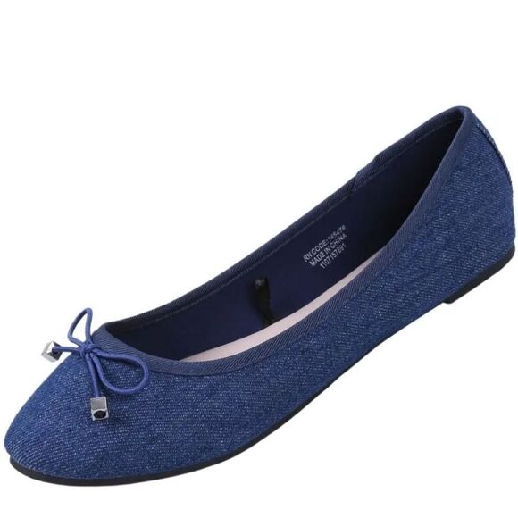 CL BY LAUNDRY BOWKNOT DENIM MATERIALS SLIP-ON WOMEN"S FLAT SHOE - Picture 16 of 16